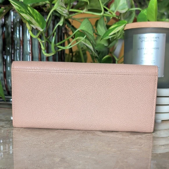 Furla Blush Leather Wallet with Gold Buckle - Picture 2 of 11